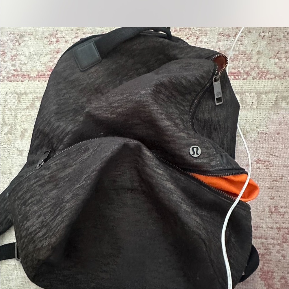 lululemon athletica Charcoal and Orange Men's Backpack